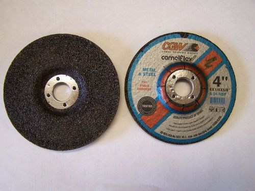 4&#034;x1/4&#034;x5/8&#034; CGW Metal and Steel Grinding Wheels (1 case containing 23 wheels)