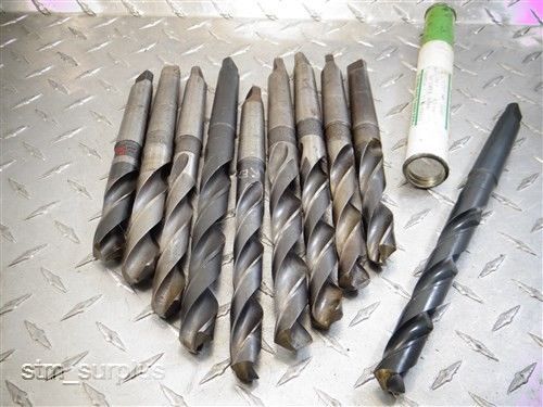 Lot of 10 hss 2mt twist drills 41/64&#034; to 47/64&#034; cleveland union w&amp;b for sale