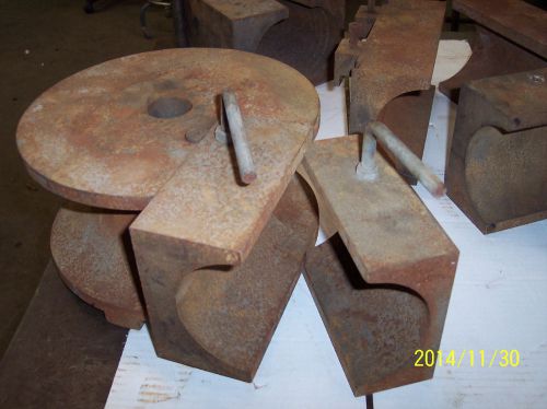 Bend die,radius block with 4 sets of clamp blocks 4&#034;od x 5&#034;clr,pines,used for sale