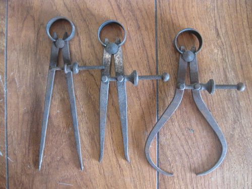 Vintage machinist&#039;s calipers/dividers (x5) manufactured by the Union Tool Co.