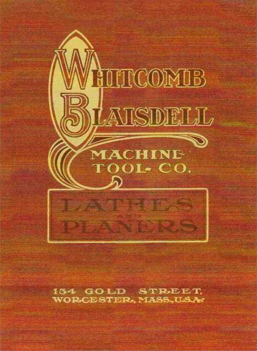 1921 whitcomb blaisdell machine tool catalog - reprint for sale