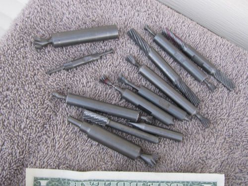 12 solid carbide angle mills end bur burrs burs  machinist toolmaker tool tools