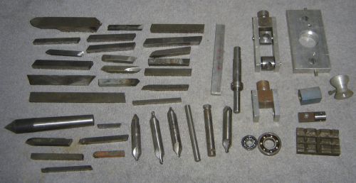 LOT OF ASSORTED MACHINIST LATHE CENTER RILLS COUNTER SINK CUTTERS &amp; MORE