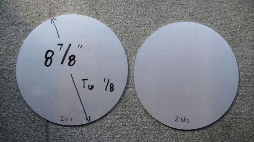 Lot 2Ua  1pc.  1/8 Aluminum Plate~  8-7/8&#034; Dia Sheet~ Circle  .125 1/8” Tk@