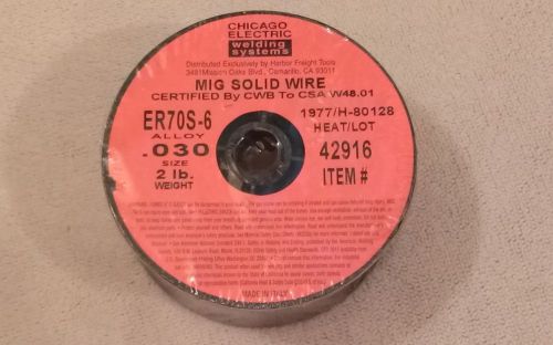 NEW-Chicago Electric .030 2 Lb. Spool ER70S-6 MIG Solid Welding Wire- Alloy