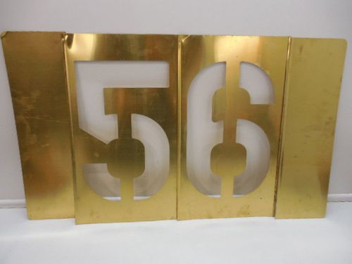12&#034; brass number stencil number is 12&#034; high x 7-1/2&#034; wide 0-9 for sale
