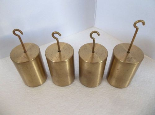 500g Gram Brass Single Hook Calibration Weight Science Lab School Scale Set of 4