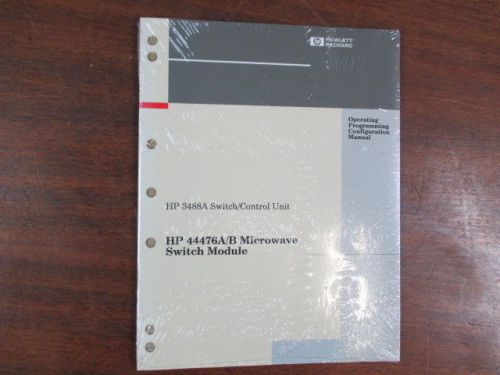 NEW HP Operating Programming Config Manual 44476A/44476B Microwave Switch Module