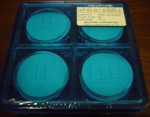 Box of 100 Millipore Filters Type LS 5?m 42mm Diameter LSWP 042 00 - Open Box