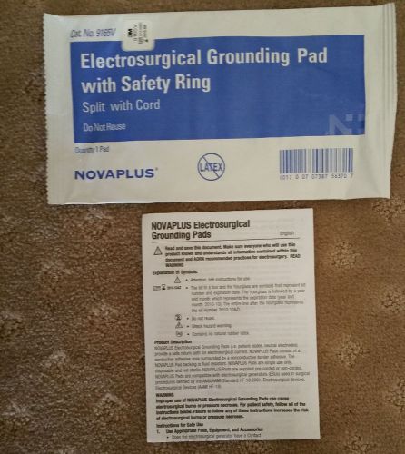 (41) 3M Novaplus Electrosurgical Grounding Pad Cat No. 9165V IN DATE 2015/08