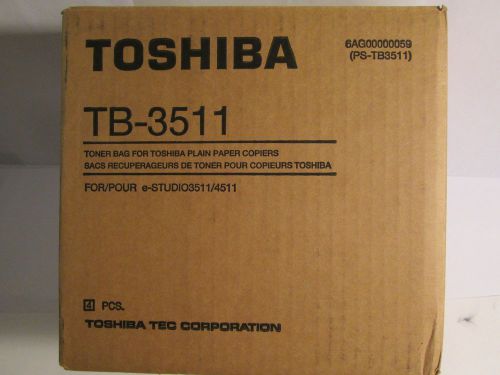 4 Genuine Toshiba TB-3511 TB3511 Waste Toner Bottles