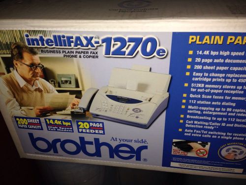 New In Box BROTHER intelliFAX-1270e Plain Paper Fax Machine