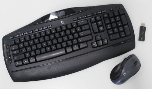 Logitech MX3200 Cordless keyboard &amp;Mouse Desktop Laser M-RAZ105 +Receiver USB ZZ