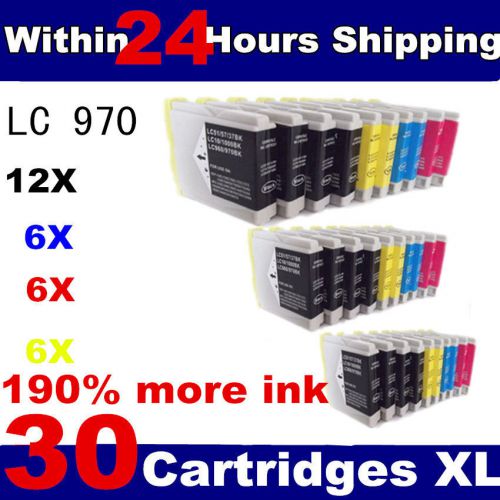 30 XL INK CARTRIDGES FOR EPSON STYLUS PRINTER ( 6 FULL SETS + 6 blacks )
