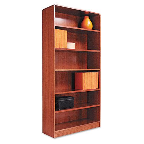 Alera Radius Corner Wood Veneer Bookcase, Six-Shelf, 35-5/8 x - ALEBCR67236MO