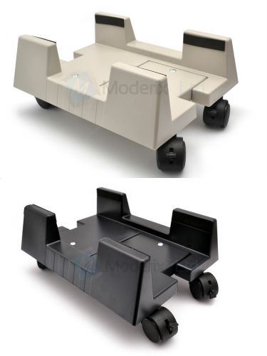 Adjustable Desktop Computer Stand / Trolley Locking Swivel Wheels / Mobile PC