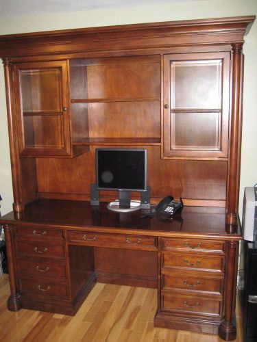 Safavieh Furniture - High Quailty Executive Credenza Cherry Wood Hutch