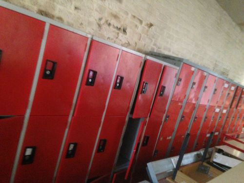 Three units of 8 Compartment Metal Storage Lockers