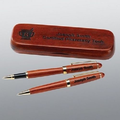 Health Care Logistics Q166 Personalized Rosewood Pen Set-1 Each