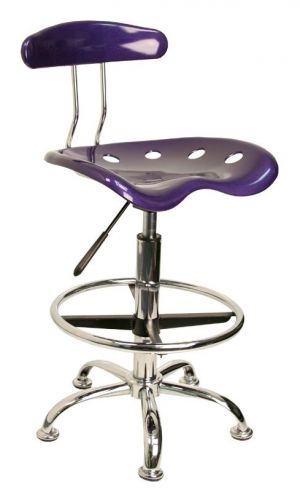 Tractor seat drafting stool with chrome foot ring and base [id 3064778] for sale