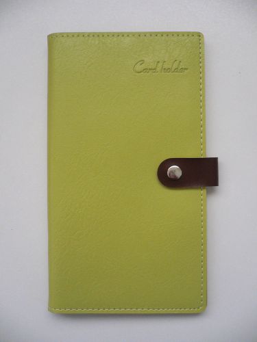 GREEN Leather-Like (Vinyl) Business/Credit/Name Card Holder Organizer BN