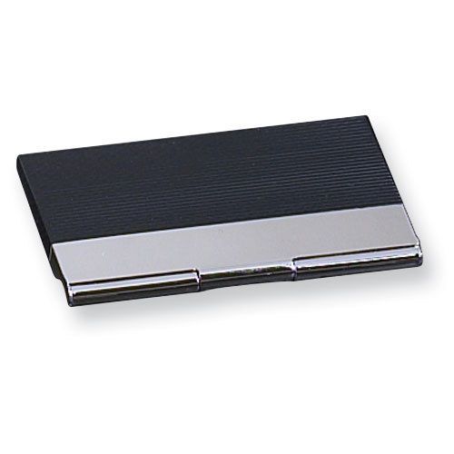 Black and Silver Business Card Case Office Accessory