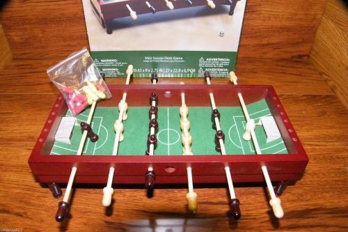 Mini Wooden Soccer Desk Foosball Game With Felt Top ~ Perfect For Any Man Cave!