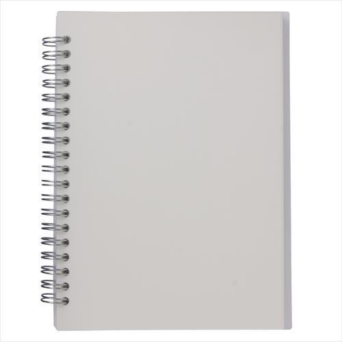MUJI Moma Polypropylene cover double ring notebook A5 dot grid 90 sheets White