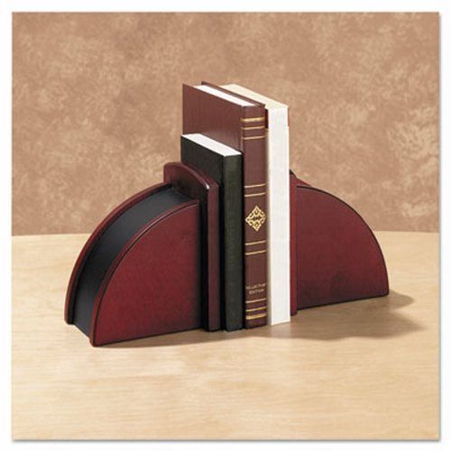 Rolodex Bookends, Nonskid, 10 x 4 1/2 x 6 1/8, Solid Wood, Mahogany (ROL19350)
