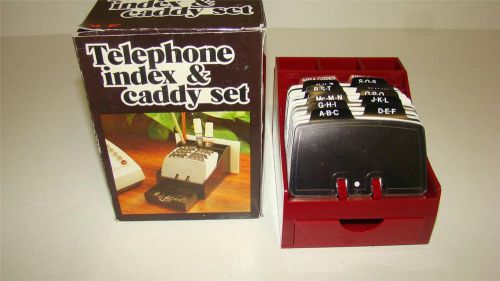 Vintage H&amp;S Desktop Telephone Address Phone Number Guide Organizer Caddy