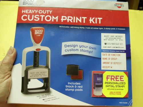 Cosco 2000 plus Heavy-Duty Custom Print Kit self-inking stamp design your own