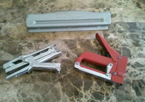 Lot 2 vintage staplers and vintage hole punch