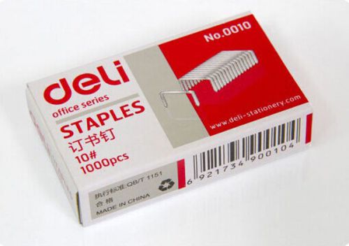 Deli 9x5mm 1000pcs 10# Staples For Office Student Stapler Paper Box