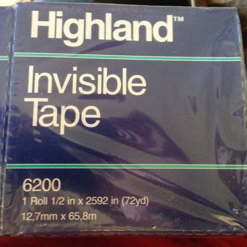 Invisible Tape 1/2 in. x 2592, 6 Pack!! ^200 Highland brand