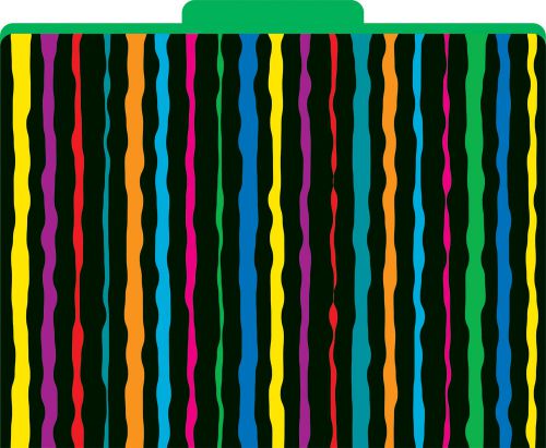 Neon stripes decorative file folders - barker creek ll1315f for sale