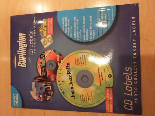 Burlington CD &amp; DVD inkjet, matte, 50 labels, works w/ Avery and Neato software