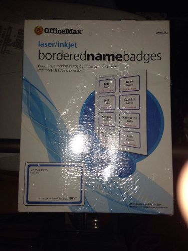 OfficeMax - Self-Adhesive Name Badges - Laser/Inkjet - Blue, 400/Pack, 2-1/3 X 3