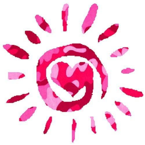 30 Custom Pink Camo Heart Sun Personalized Address Labels