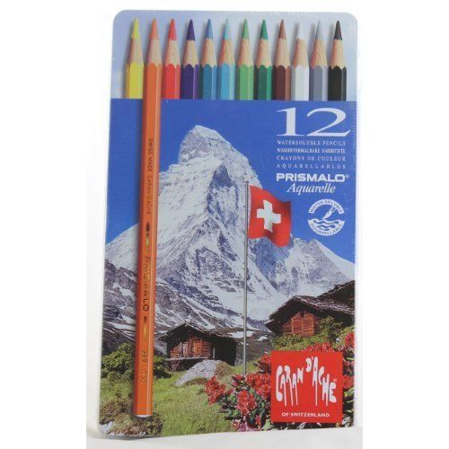 Caran d&#039;ache prismalo aquarelle colour pencil - assorted (pack of 12) for sale