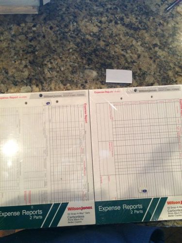 (2) EXPENSE REPORT CARBONLESS WITH 2 PARTS KEEPS TRACK OF BUSINESS EXPENSES