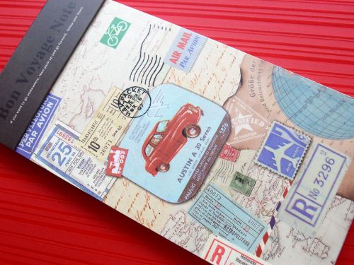 1 PCS Bon Voyage Travel Note Memo Scratch Pad Doodle Message Book Stationery D-8