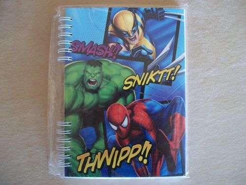 Marvel Heroes (Spider-Man, Hulk &amp; Wolverine) Spiral Notebook, NEW IN PACKAGE!!!