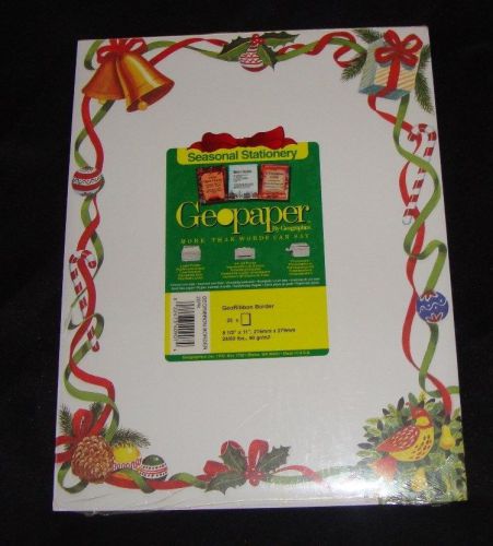 3 PACKS! Geopaper By Geographics Christmas Stationary Ink Jet Laser Copy Paper