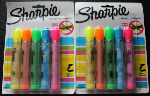 10 Sharpie Accent Assorted Highlighters (2 packs) Smear Guard 25573