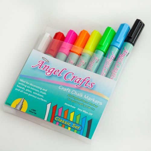 Liquid chalk ink markers 6mm classic set by angel crafts for sale