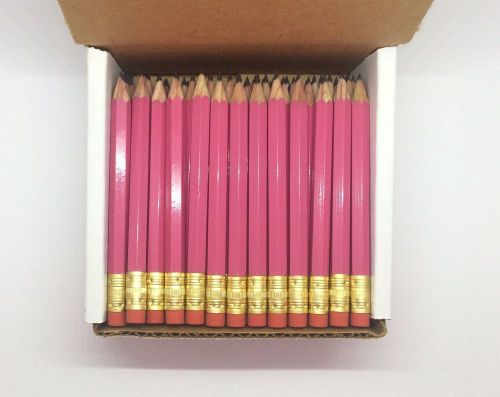 Half Pencils with Eraser - Golf, Classroom, Pew - Hexagon, Sharpened, #2 Pencil,
