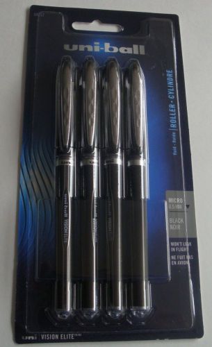 4 uniball vision elite superfine 0.5mm black pens check safe for sale
