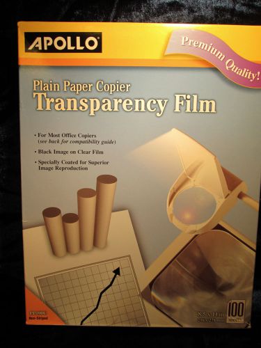 Apollo Plain Copier Transparency Film-100 Sheets