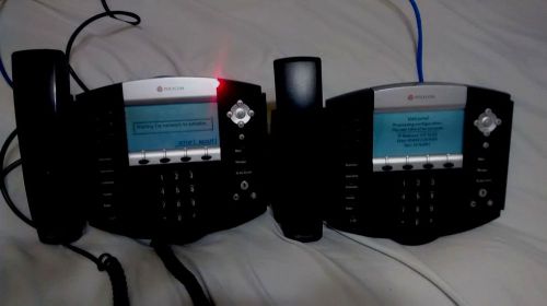2 Home or Office 6 Line VOIP Phone Set-  Polycom Soundpoint IP650 Phone