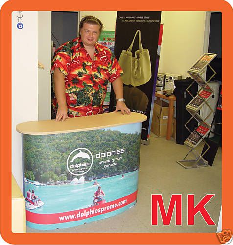 Pop Up Display Podium Banner Stand Table+ FREE GRAPHICS